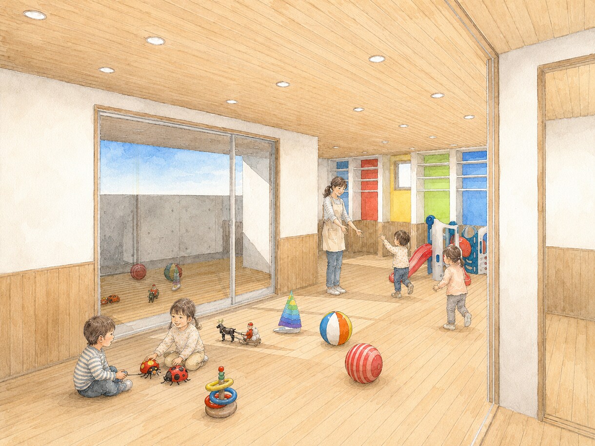 手描き建築内観パース（手書き）制作します 住宅・店舗のインテリアパースをあたたかく魅せる手描き表現 イメージ9