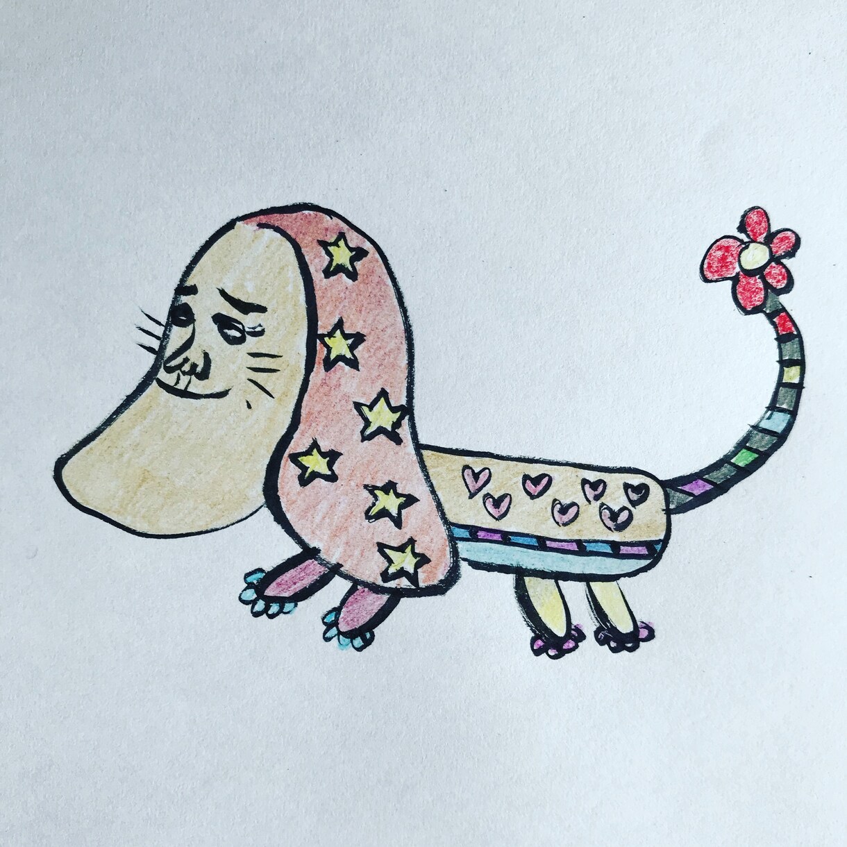 個性的な犬の絵を描きます 犬好きの方年賀状に使える犬のイラストが欲しい方 イメージ1