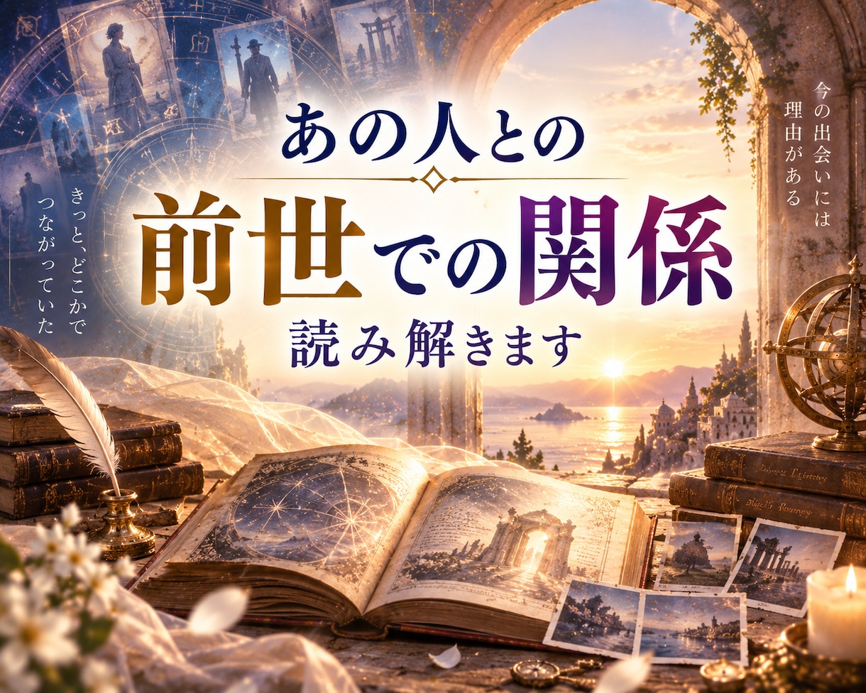 お相手との前世での関係を読み解きます 魂は何度も出会い、離れてきた…過去世の物語を解き明かします イメージ1