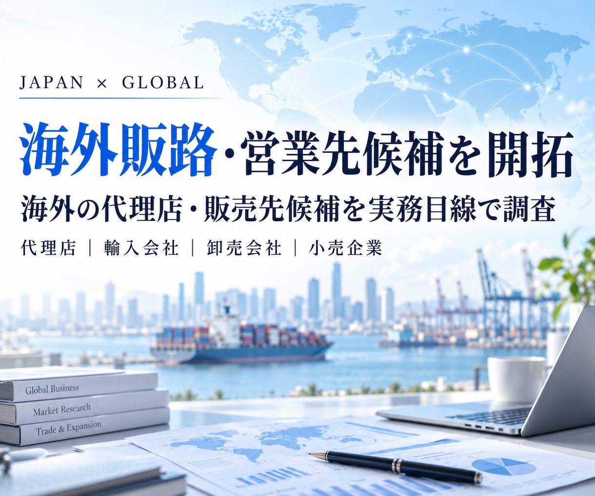 海外販路・営業先候補を開拓します 海外の代理店・販売先候補を実務目線で調査 イメージ1