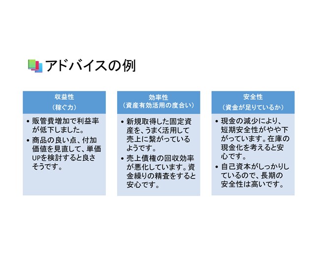 中小企業診断士が財務分析で御社の健康チェックします プロが2期分の財務諸表から、長所や危険度を分析します！ イメージ3