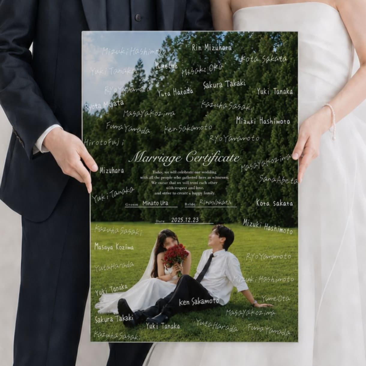 ゲスト参加型の結婚証明書パネル作ります 厚さ7mmのマットパネル納品★ イメージ7