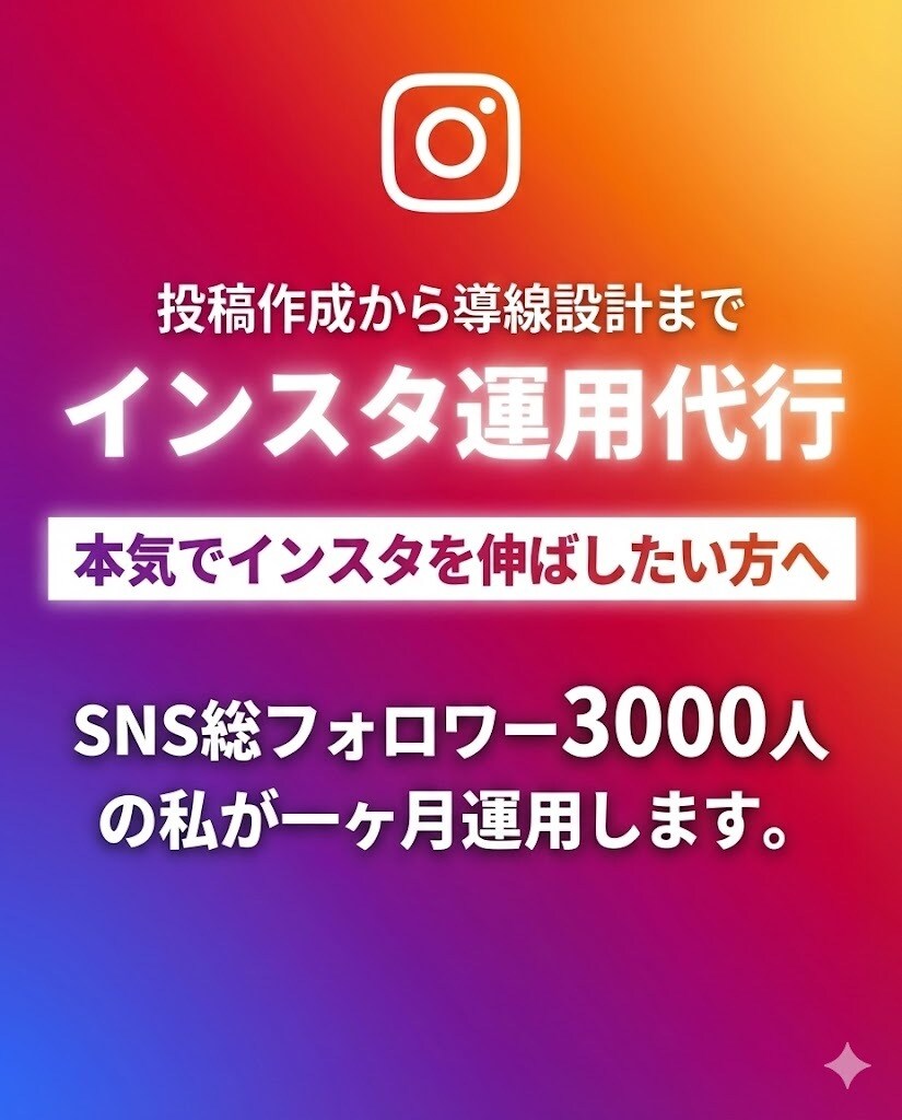 Instagramを一ヶ月運用いたします 【本気で伸ばしたい方へ】｜Instagram運用代行 イメージ1