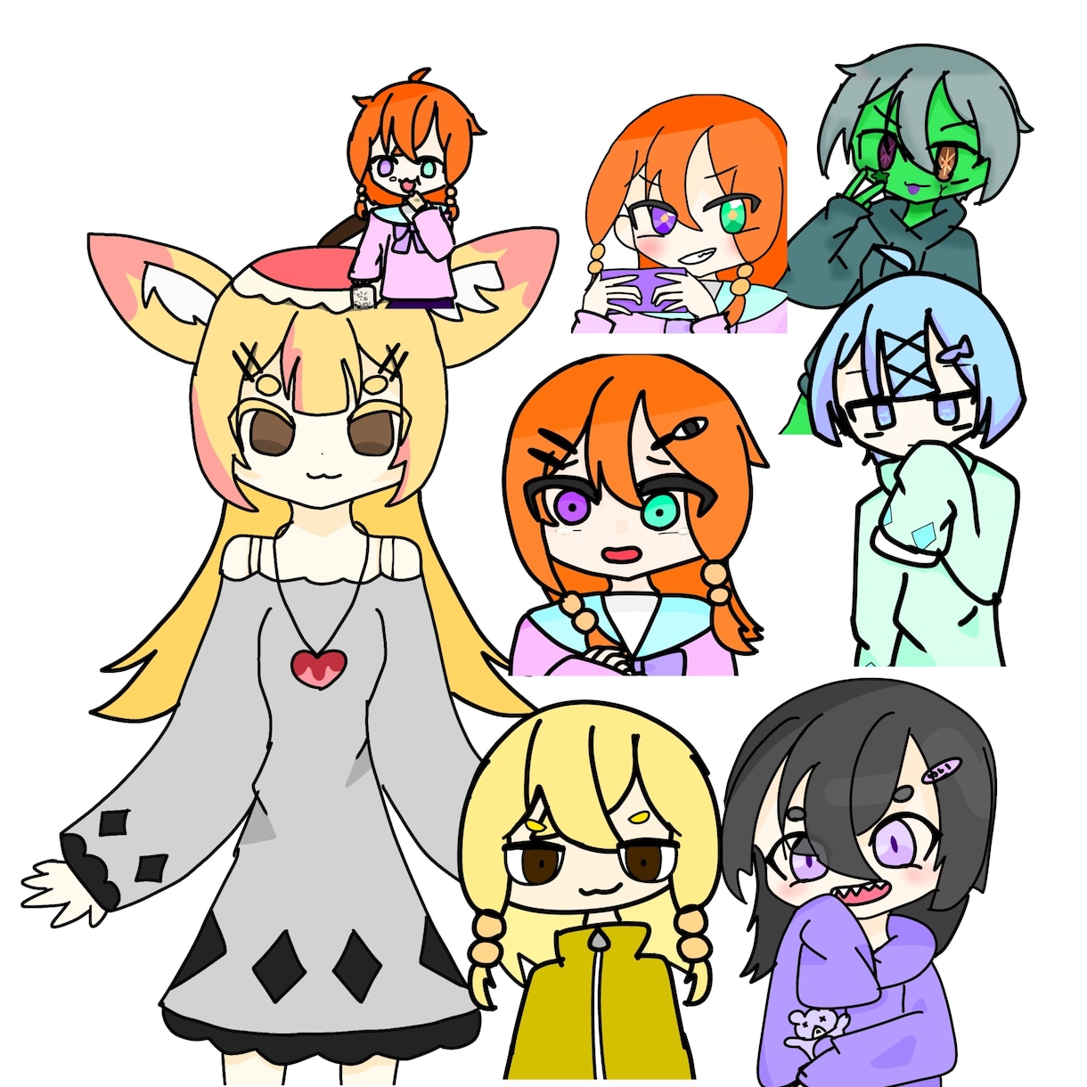 ミニキャラ限定でイラスト描きます 世界に一つしかないイラスト描きます！ イメージ2