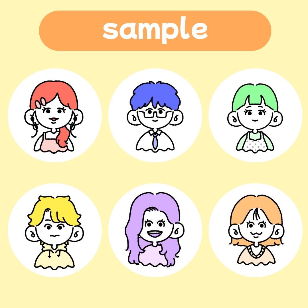 シンプルなSNSアイコン作成します シンプルだけどカラフルなイラストを描きます！ イメージ2