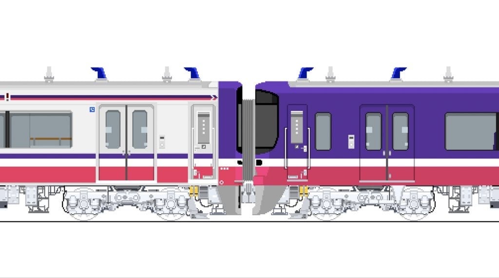 架空鉄道の車両イラスト(前面・側面)を描きます 架空鉄道の車両のイラストを描きます イメージ1