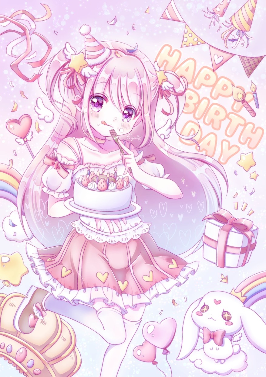 可愛い♪萌え系の１枚イラスト制作致します 可愛くて萌える、見るだけで幸せな気分になる絵はいかがですか？ イメージ4
