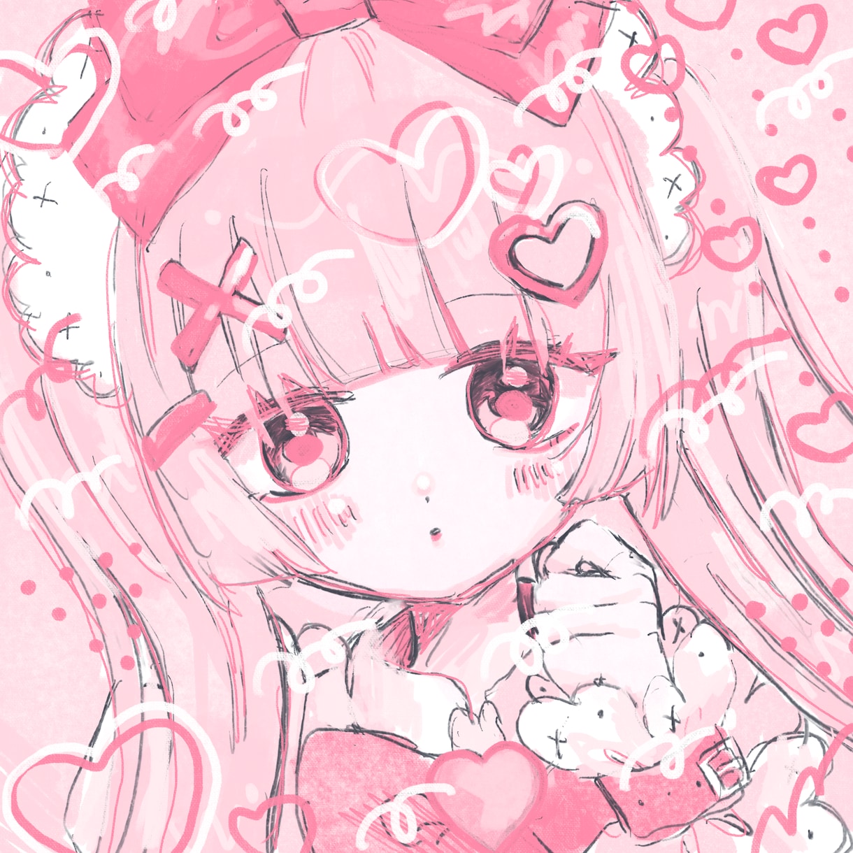 ゆめかわなイラストアイコンを描きます ふわふわな絵柄の可愛いアイコンを描きます！ イメージ1