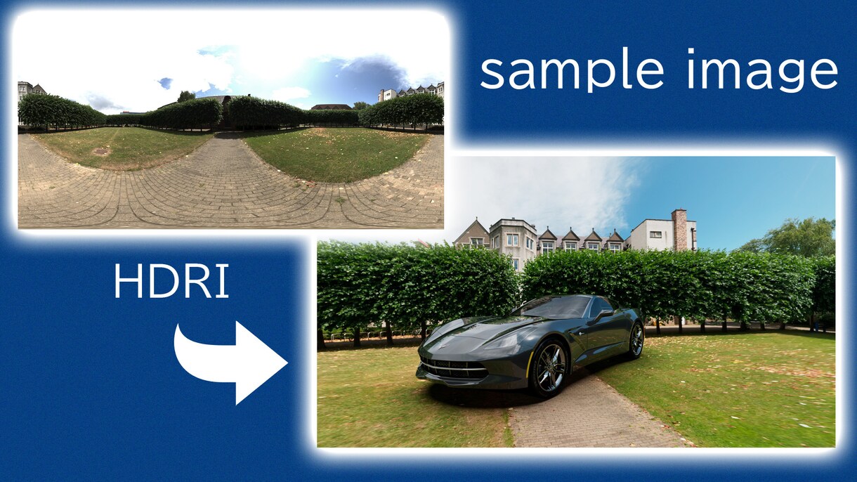 HDRI・360度パノラマ画像から3D背景作ります 画像から3DCG背景をプロが制作します イメージ3
