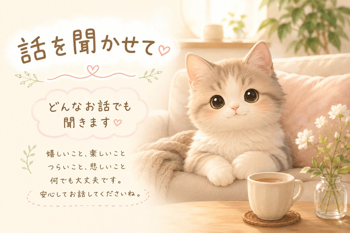 どんなお話でも聞きます 今お話したい話を!!聞かせてください イメージ1