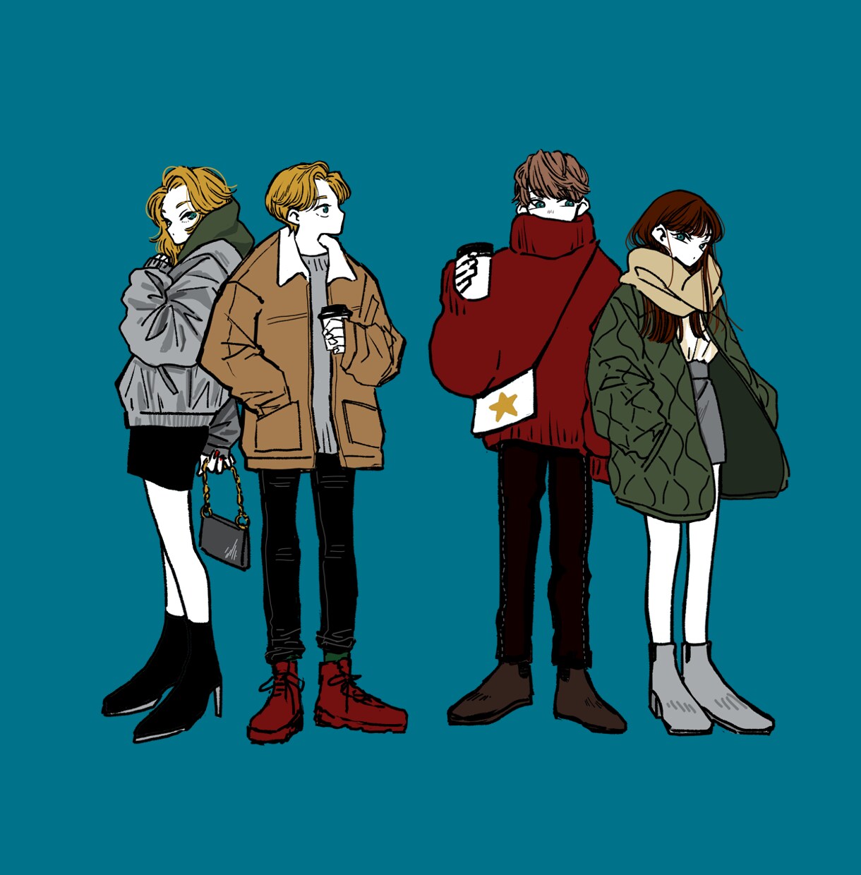 全身イラストスナップお描きします スナップ写真のようにあなたの全身をイラスト化します。 イメージ4