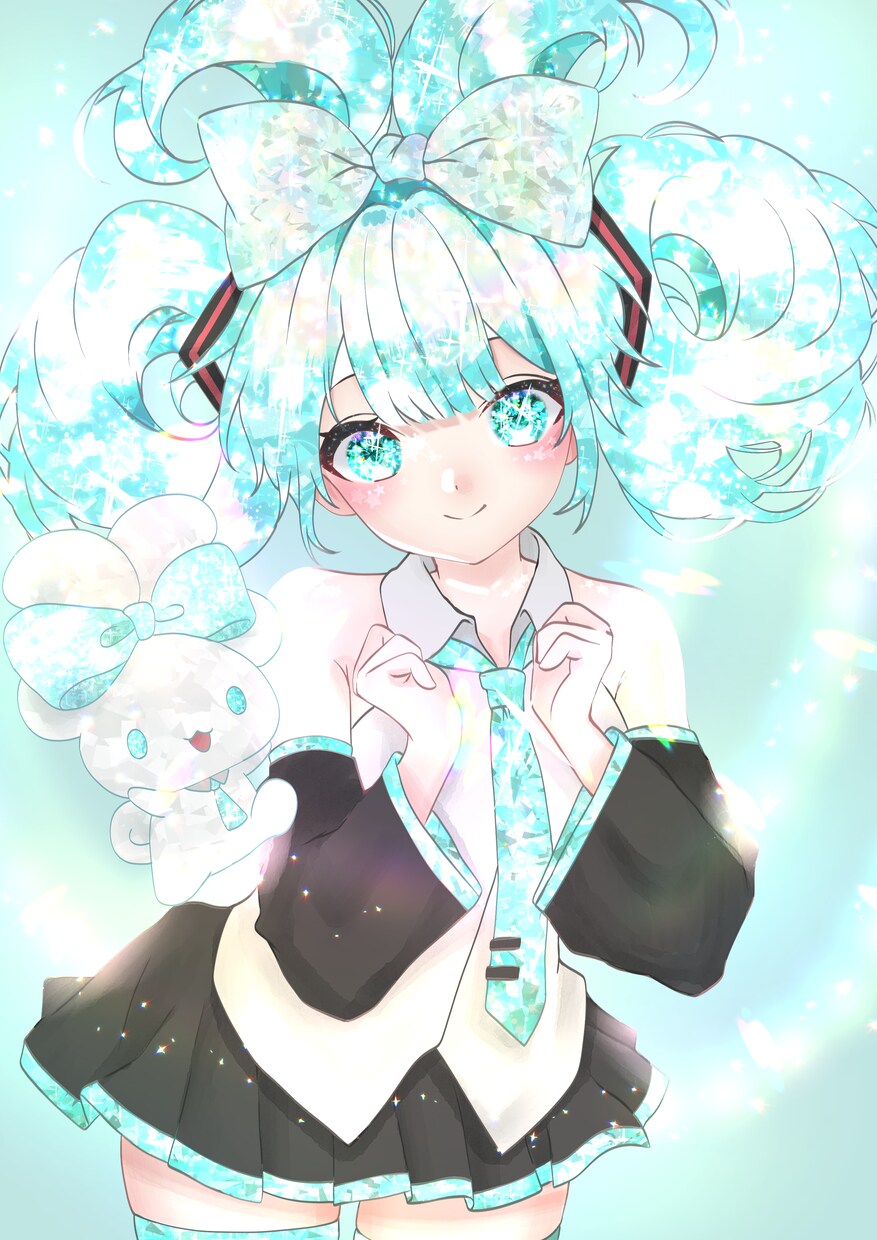 キラッキラのイラストを描きます 通常よりも可愛く加工した個性的なイラストです。 イメージ5