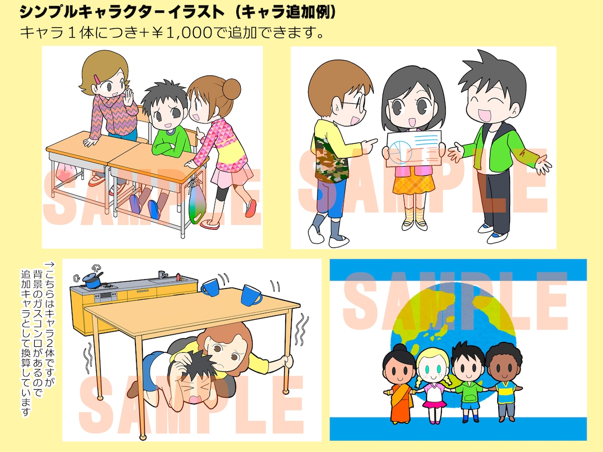教育機関・教材向けキャライラスト描きます シンプルなディフォルメタッチで資料・広報・出版物にも イメージ3