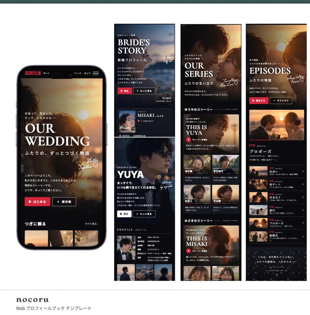 ネトフリ風Webプロフィールブックを届けます 【先着3名様モニター価格】席表・案内カード付き／直前修正OK イメージ4