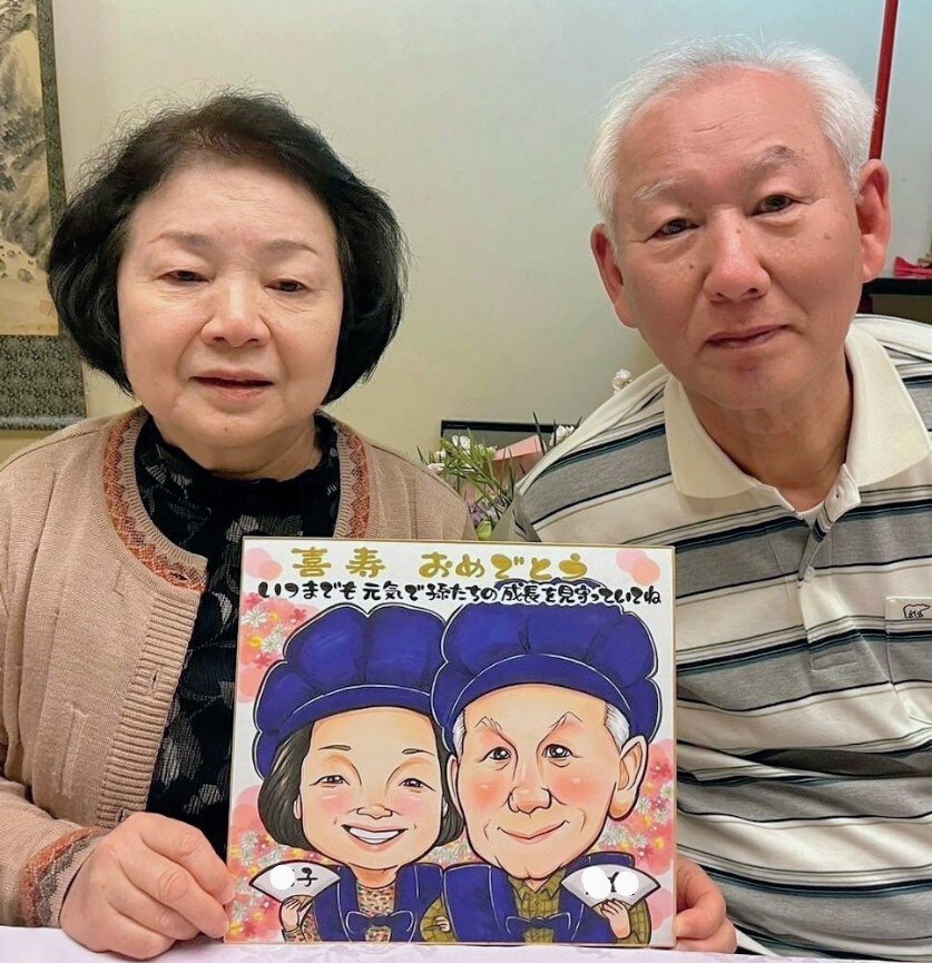 笑み(^^)がこぼれる似顔絵描きます 似顔絵　筆文字　作品サンプル(^^) イメージ10