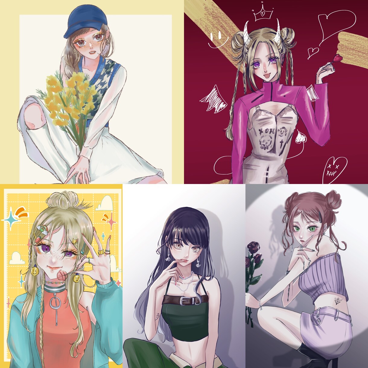 立ち絵、1枚絵、SDイラストなんでも描きます スタイリッシュでオシャレなイラストが得意です！！ イメージ3
