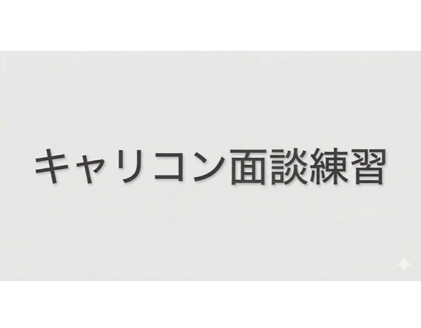 キャリコンの面談練習にお付き合いします 試験対策、面談練習(相談者役、キャリコン役どちらも可能です) イメージ1