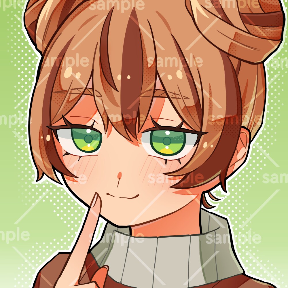 あなただけの擬人化キャラクターをデザインします ポップで個性的なアニメ塗りアイコン制作 イメージ3
