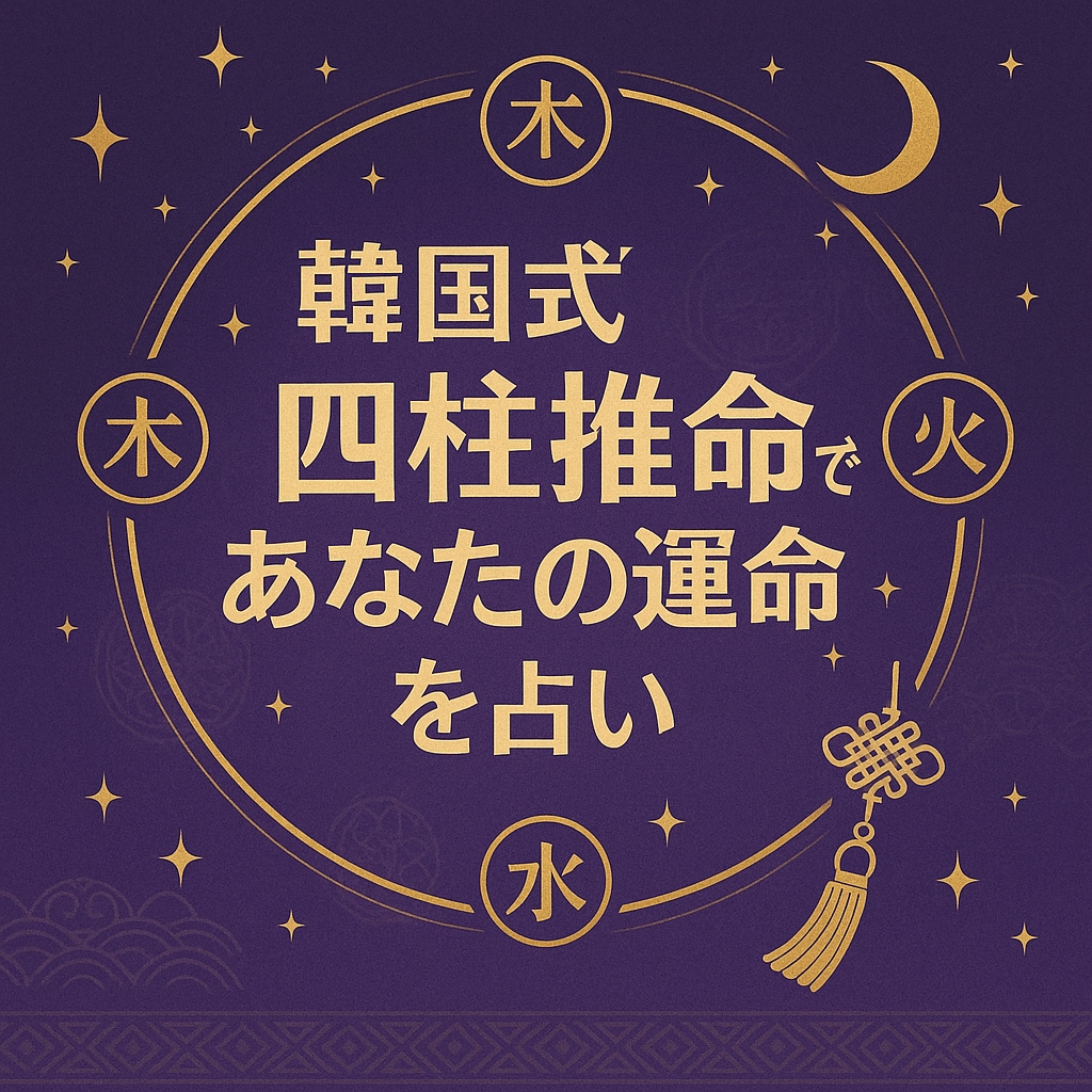 韓国式四柱推命で今年の運勢と人生の流れを鑑定します 恋愛・仕事・金運・相性まで、前向きなヒントをお伝えします イメージ1