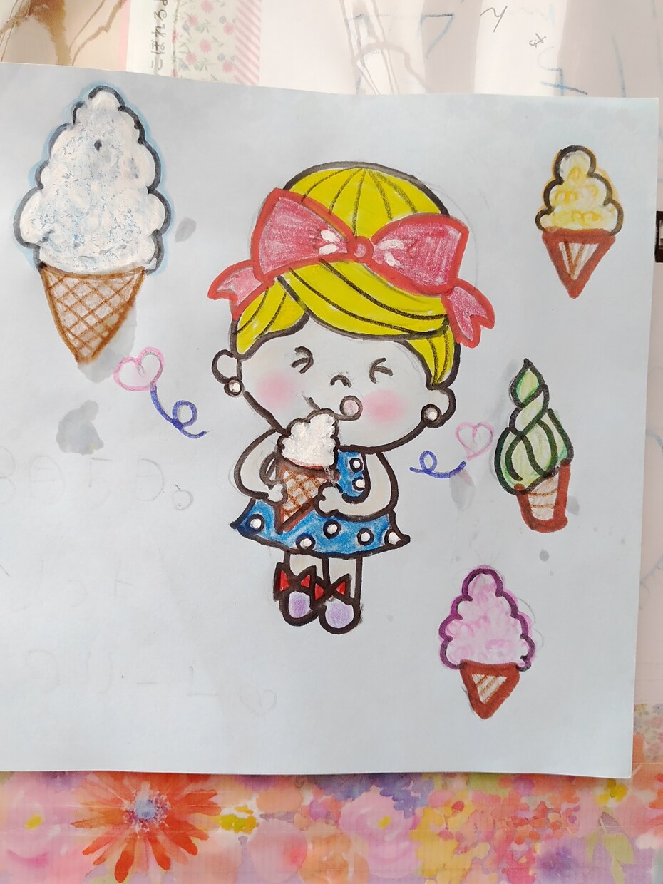 心がほっこりするようなイラストを描きます 洋菓子店のウエルカムボードや保育園に配る広告等を作成しました イメージ9