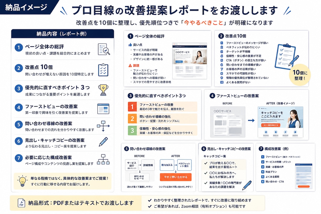 LP・HPの改善点を10個診断します 集客ページの弱点をプロ目線で診断 イメージ4