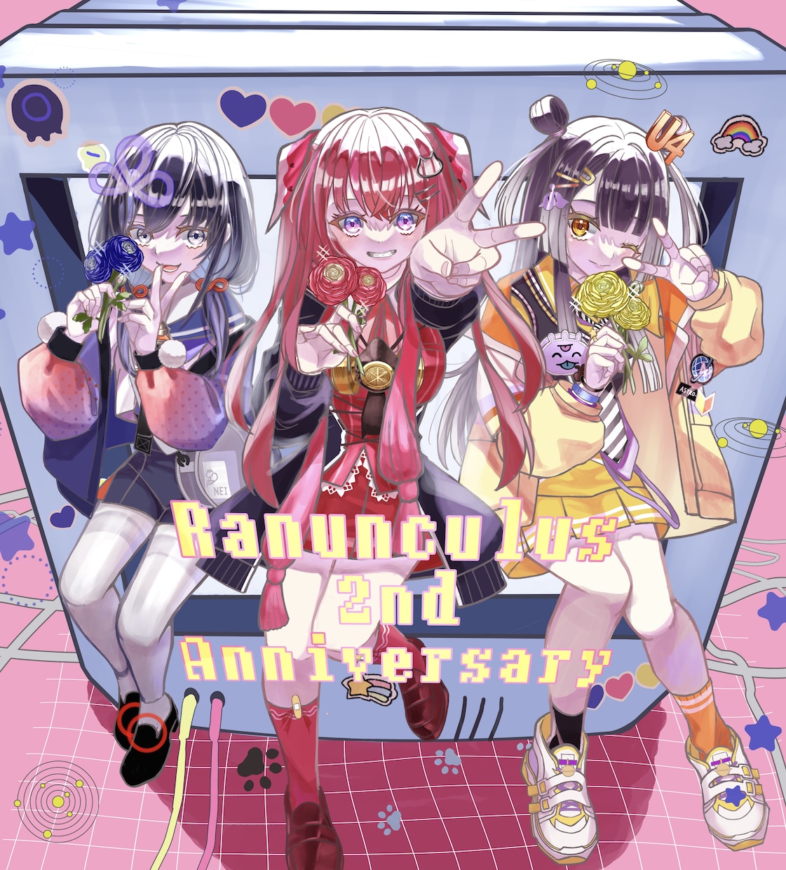 MV用イラスト、グッズ、ヘッダーイラスト等承ります ポップで可愛いイラストを要望に合わせて制作いたします！ イメージ2