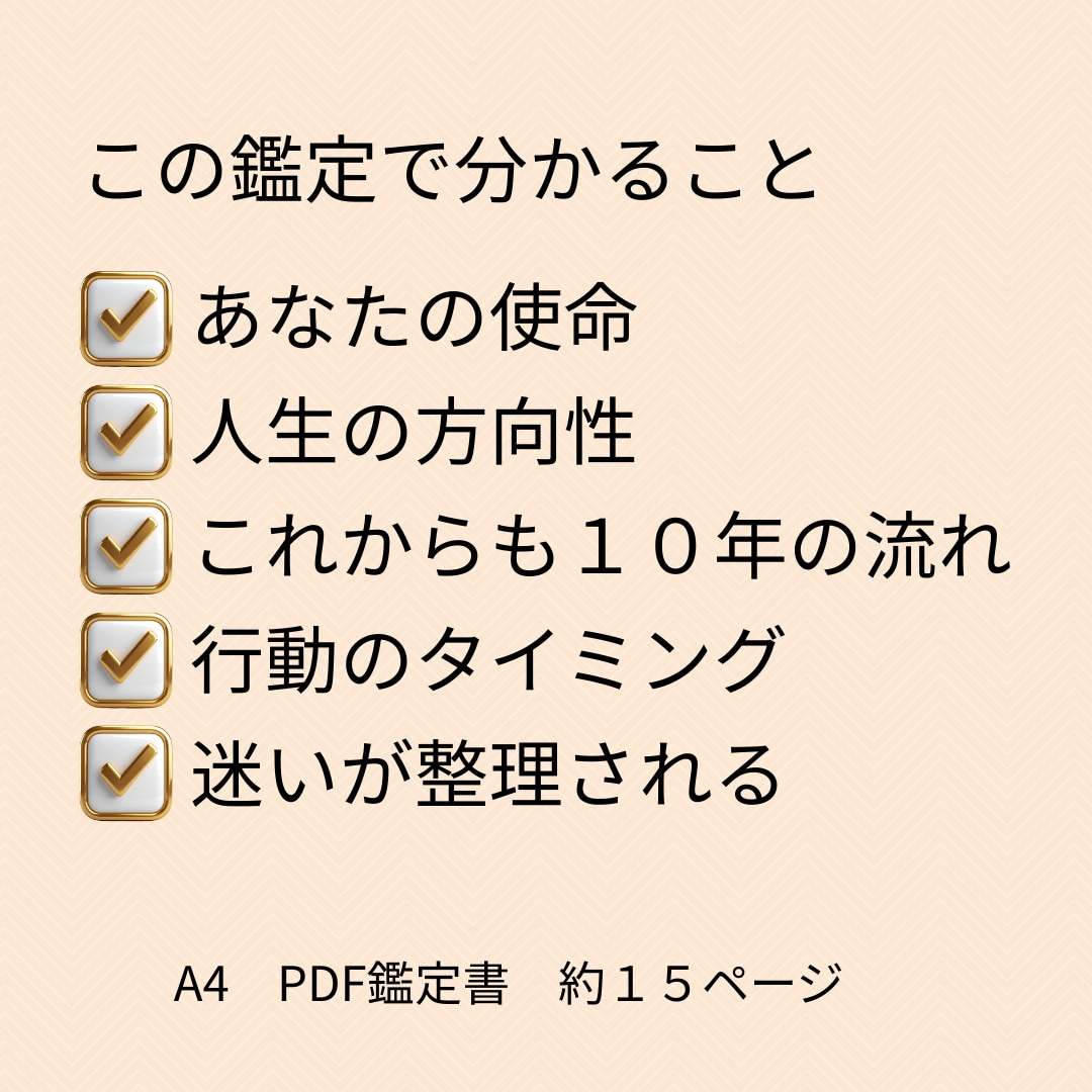 あなたの本質と使命、10年の運命を鑑定します 先着10名限定｜通常3万円→6500円の10年鑑定保存版 イメージ3