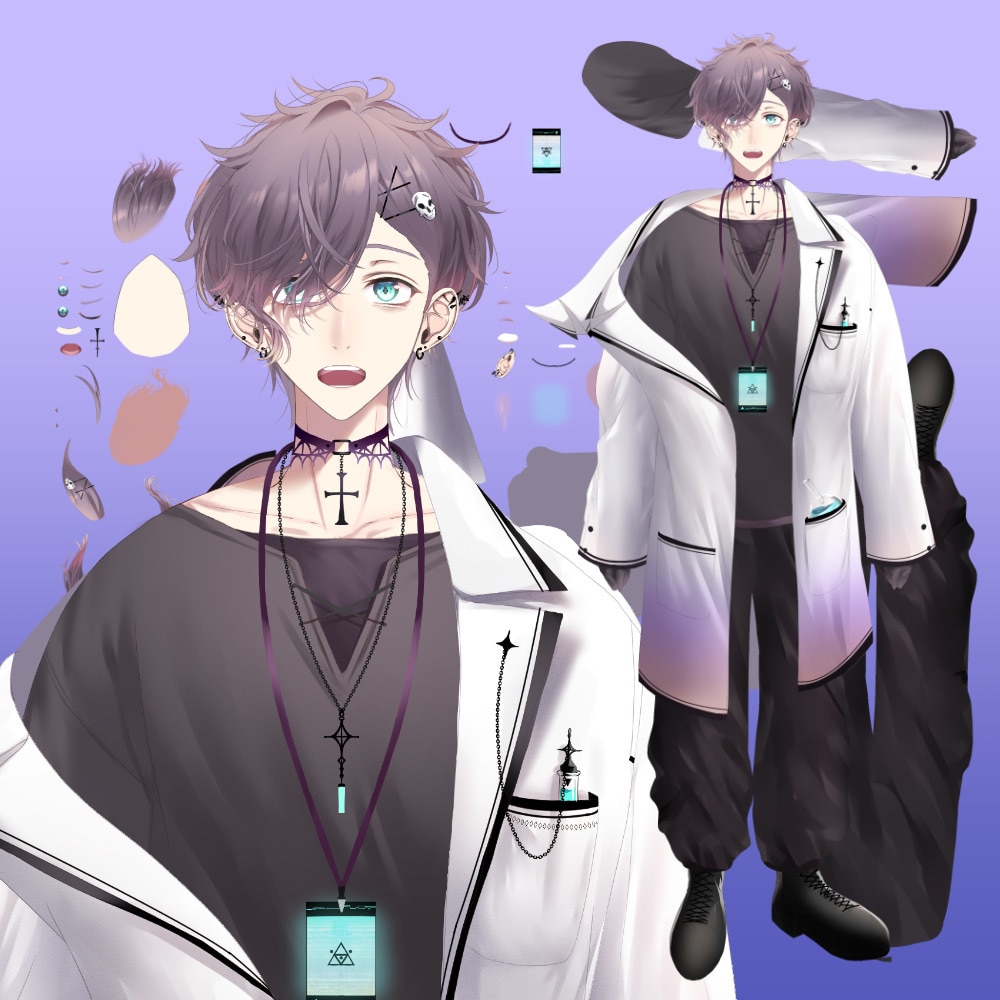 最安4.5万円！Vtuber用Live2D作成ます パーツ分けイラストのみのご依頼大歓迎！男性キャラも多数！ イメージ7