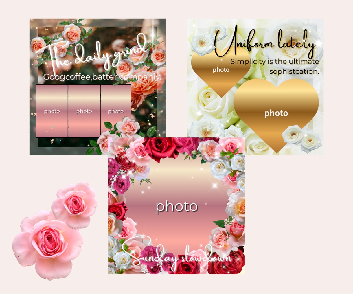 インスタテンプレート【完成形】販売します ご自身の写真を入れるだけ、最短5分で華やかアカウントに イメージ2