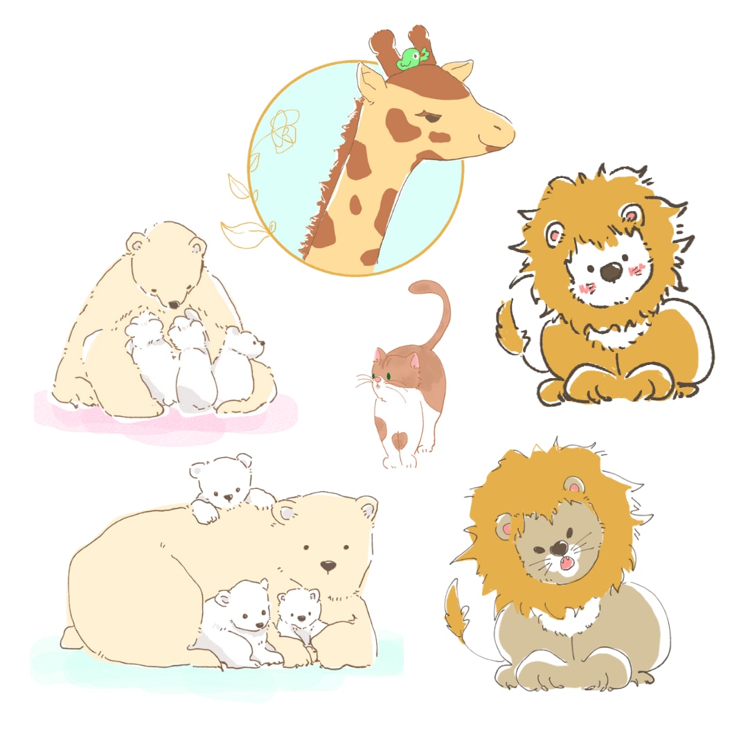 ゆるっとかわいい印象のイラスト描きます WEBや挿絵でご利用OK。シンプルながらも華やかに！ イメージ6