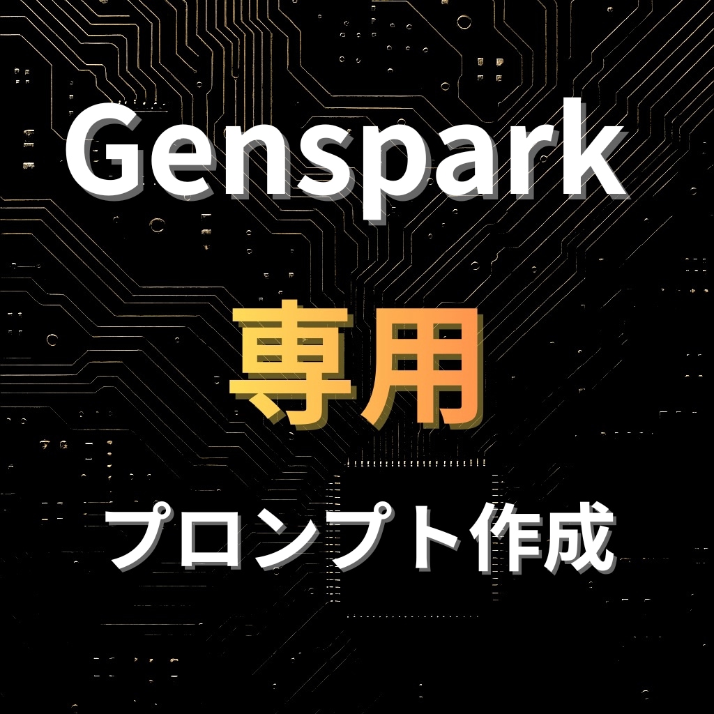 Genspark専用のプロンプトを作成します あなたの業務に最適化されたGensparkプロンプトを即納品 イメージ1