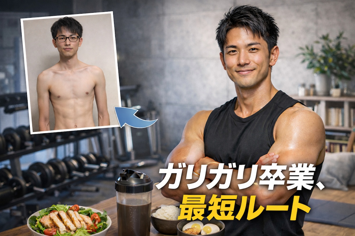 初心者ガリガリ卒業｜体をデカくする筋トレを教えます 筋トレ未経験でも続く増量メニューを個別に提案 イメージ1