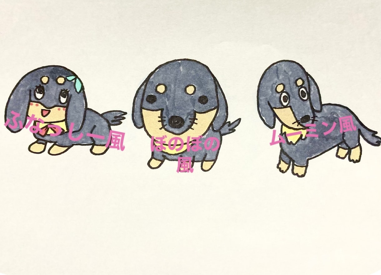 あなたのペットをキャラクター風に描きます あなたのペットが好きなキャラクターのタッチで変身( ＾∀＾) イメージ2
