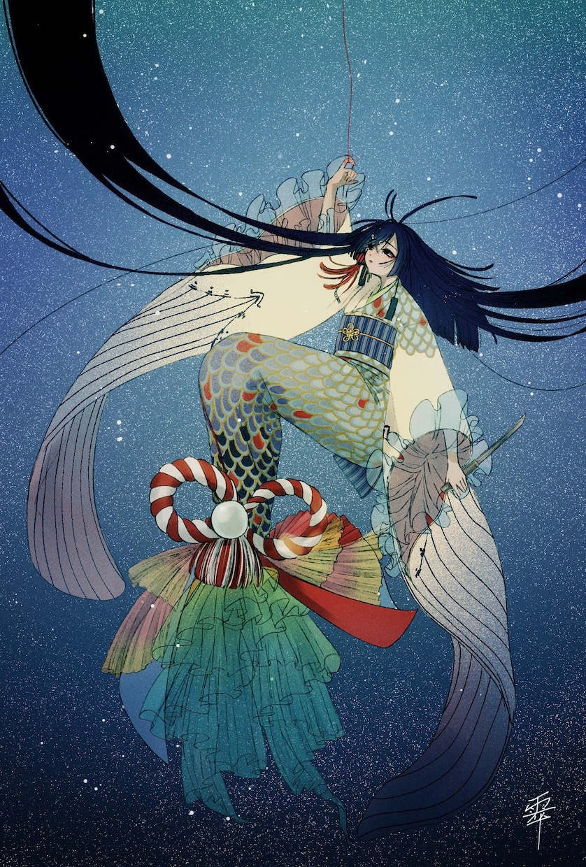 華やかな和風なイラストを制作します 和洋折衷フリルプリーツ大正浪漫花が得意です。 イメージ2