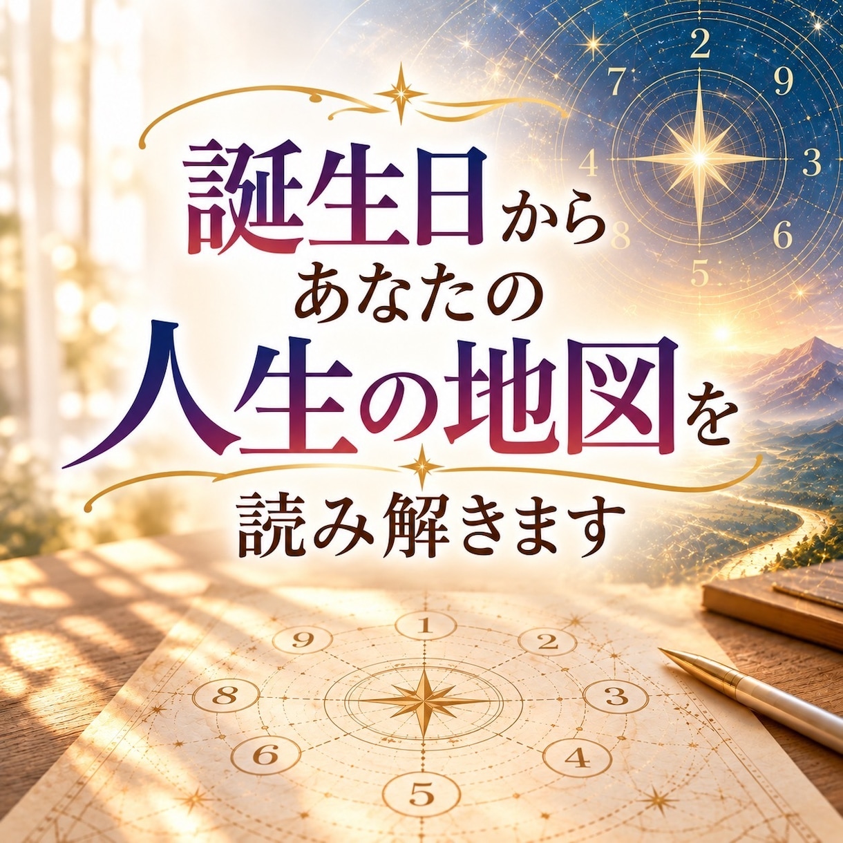 誕生日からあなたの人生の地図を読み解きます 生まれ持った才能と人生の流れを読み解きます イメージ1