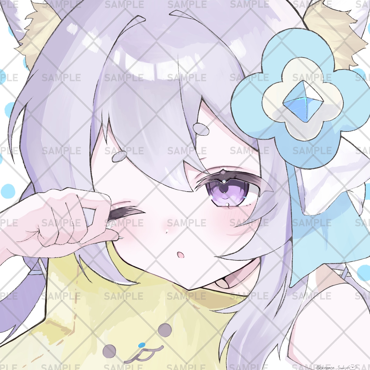 可愛いゆめかわ女の子を提供します かわいいイラストならお任せ下さい。早く丁寧に制作します！ イメージ5