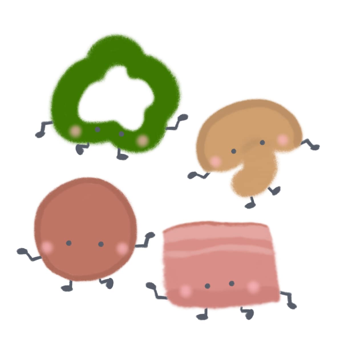 きゅーとな食べ物イラスト描きます 一度見かけたら忘れられない、きゅーとな食べ物イラスト♪ イメージ1