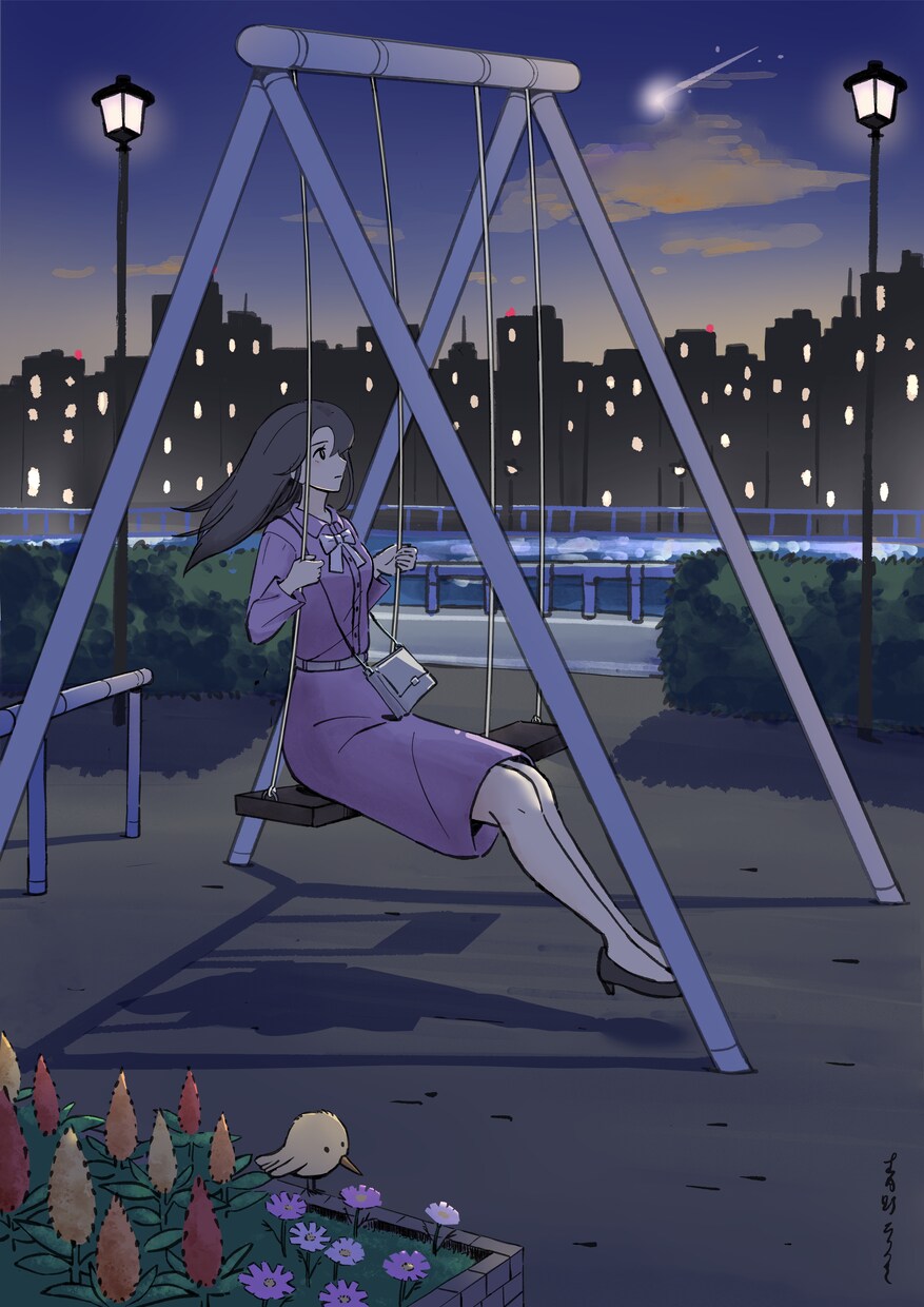 配信・表紙などに　背景ありの一枚絵を描きます 落ちついた、癒される雰囲気の一枚絵が必要な方へ イメージ5
