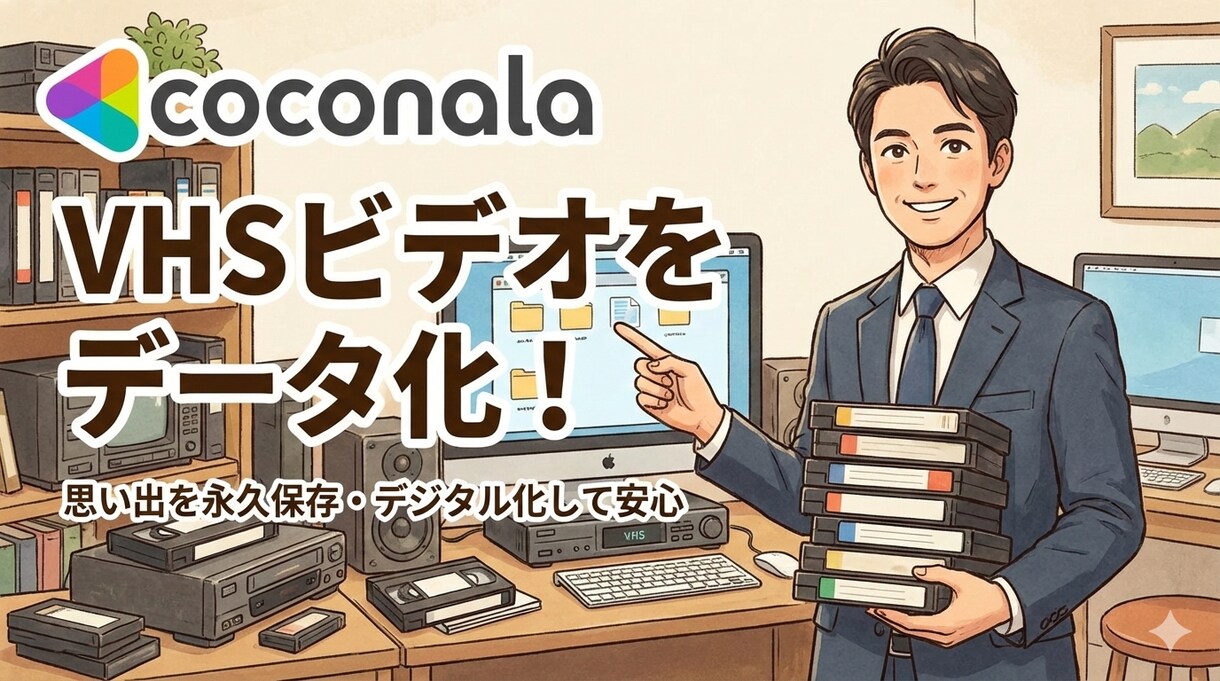大切な思い出をデジタルにします VHSビデオデータ化サービス (DVDへの書き込みもOK) イメージ1