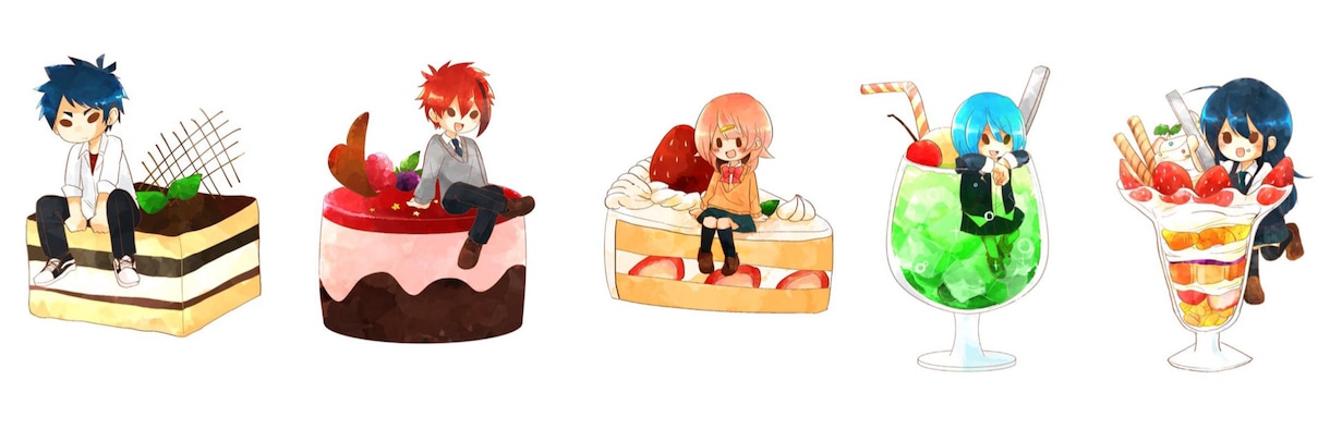 鮮やかで可愛いアイコン用イラスト描きます 幼めの絵柄でアニメ塗りが好きな方向け イメージ8