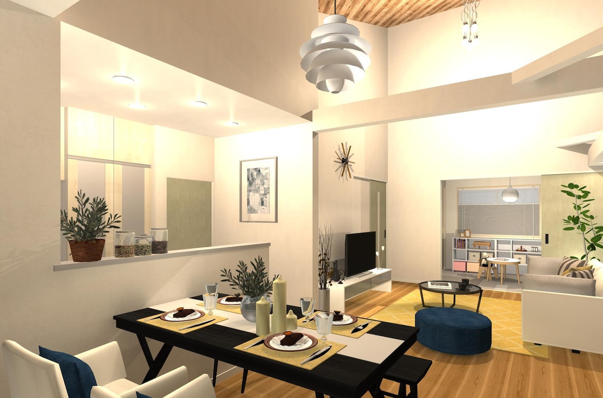 建築士×ICによる内装パース提案サービスをします 建築士の専門知識で図面をリアルな完成イメージへ変換します イメージ4