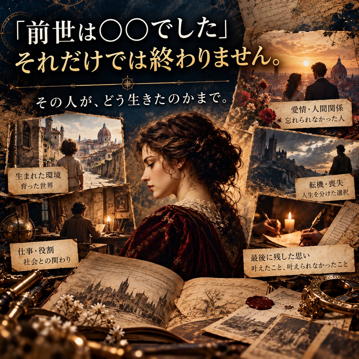 前世から性格・才能・人生テーマを読み解きます 一人の前世を人生として辿り今の自分を深く理解します イメージ2