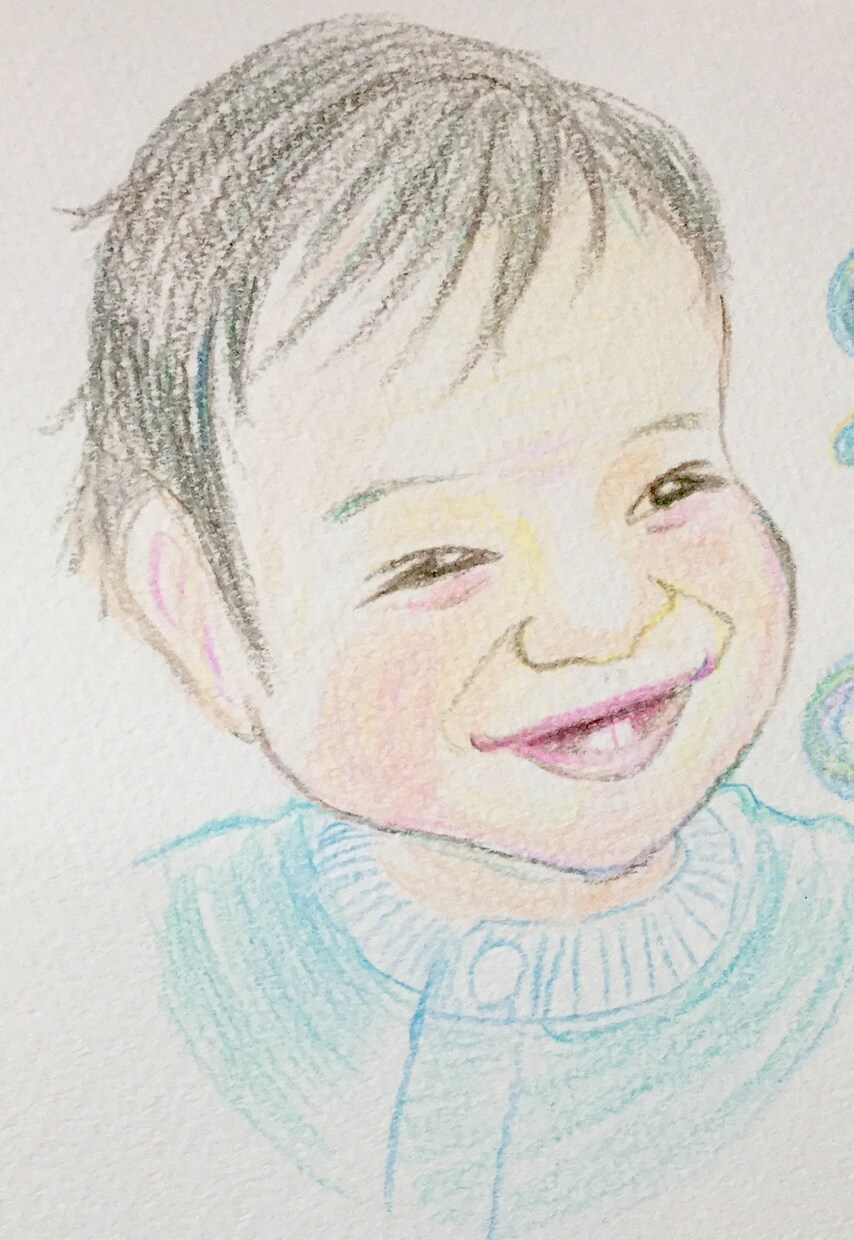 小さなお子さんの似顔絵を描きます プレゼント用、アイコン用など使用目的自由 イメージ1