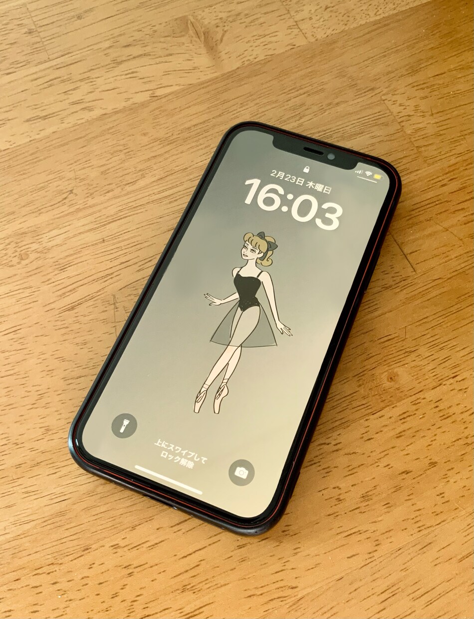スマホのロック画面＆ホーム画面 描きます オリジナルキャラでスマホの壁画を描きます イメージ4