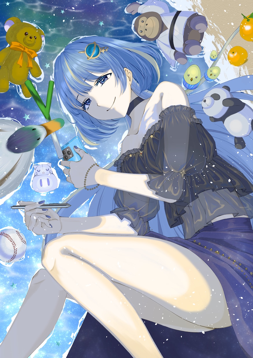 IRIAM関連、YouTube使用イラスト描きます 明るい、印象に残るような映えるイラストになるよう意識してます イメージ1
