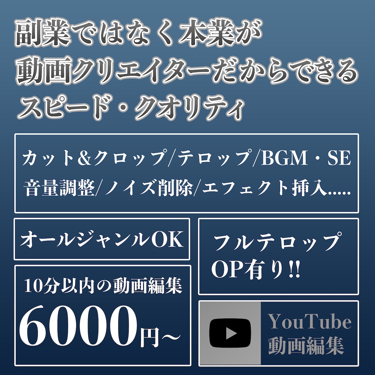 迅速で丁寧なYouTube動画編集承ります ！困っているあなたの動画編集お助けします！ イメージ2