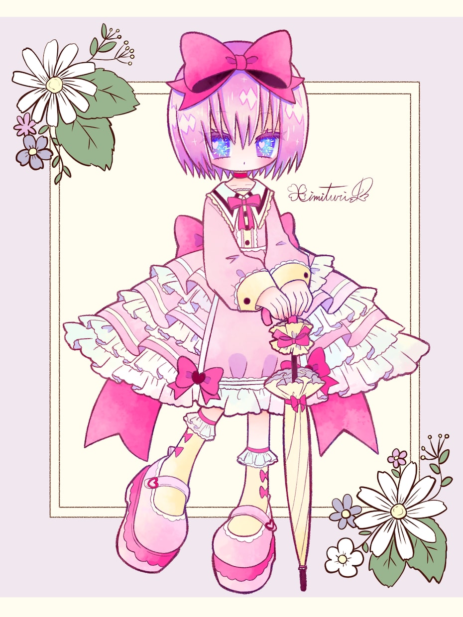 ポップで可愛いイラスト作成します 立ち絵、アイコン、ヘッダー、グッズ、サムネイル等に！ イメージ4