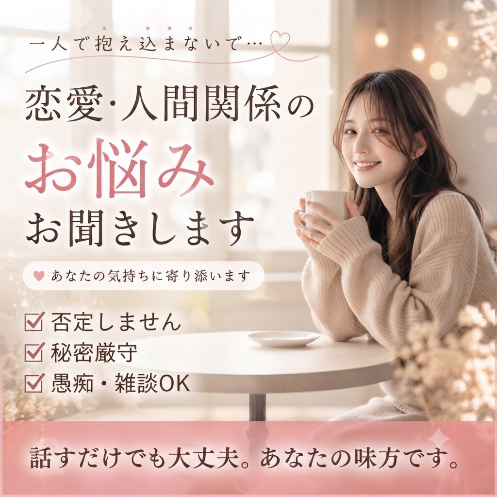 まとまりが無くてもOK！どんな内容でもお聞きします 安心して何でも吐き出してください！ イメージ1