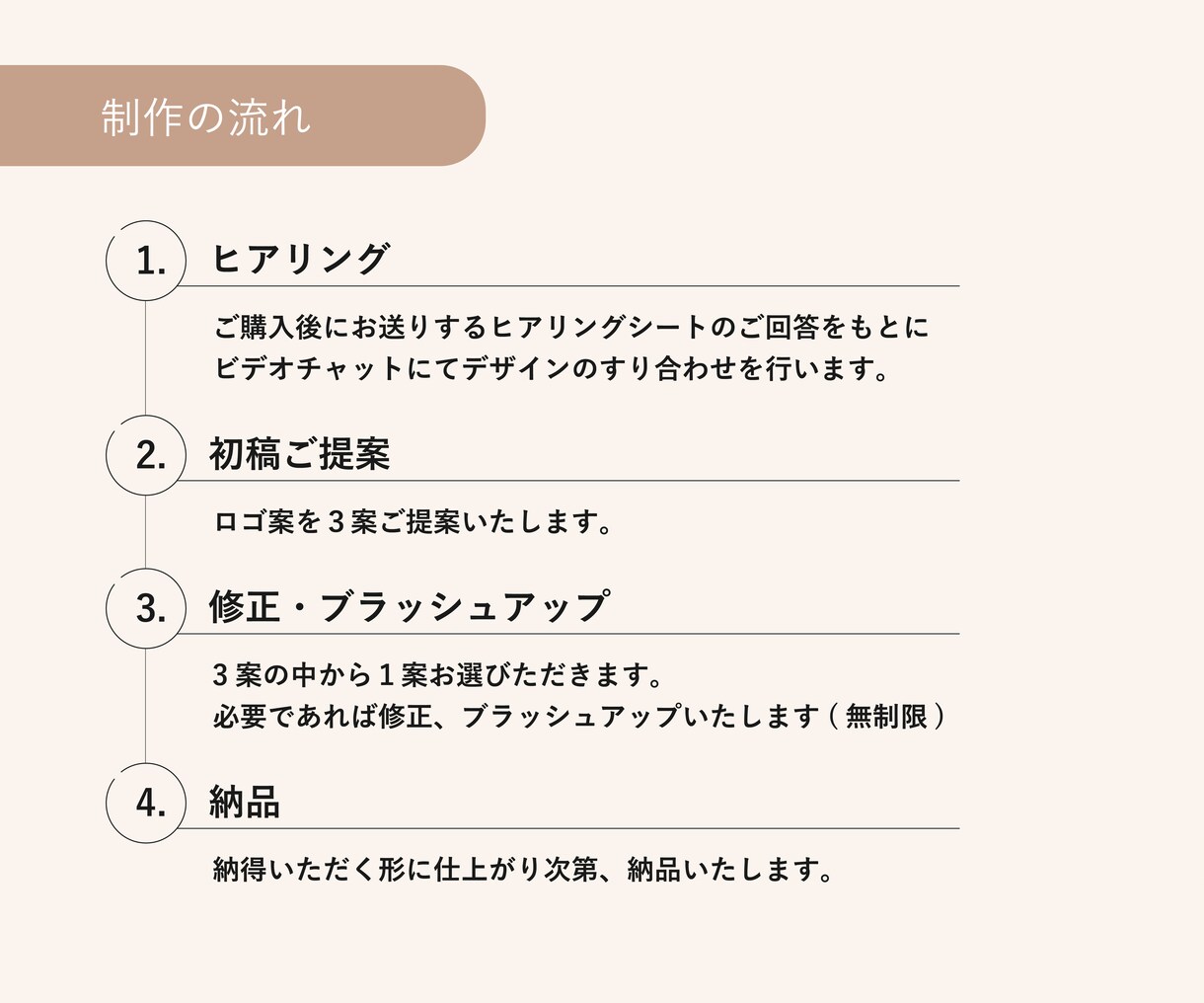 空間に溶け込むシンプルで洗練されたロゴを制作します 感覚ではなくストーリのあるデザイン制作を大切にしています！ イメージ9
