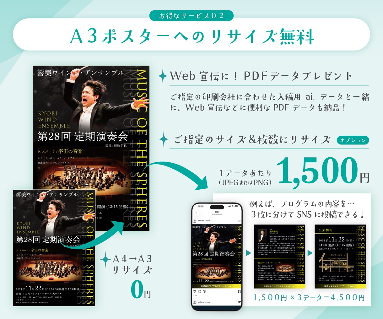 音楽歴25年♩プロのデザイナーが印刷物つくります 持ち出し費用を抑えながら高品質に仕上げたい方にオススメです！ イメージ3
